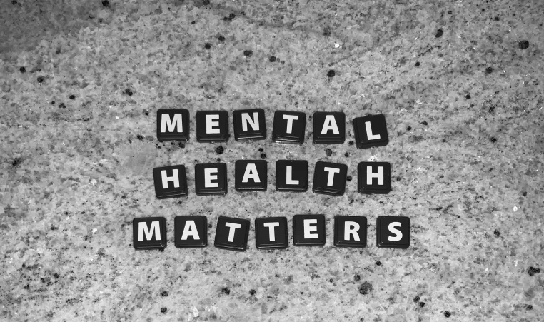picture of words spelling out Mental Health Matters