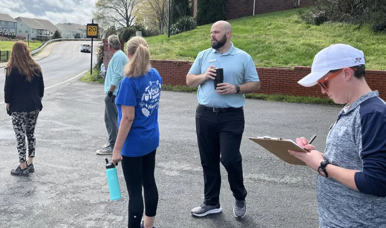 people conducting walk audit in Gaston County