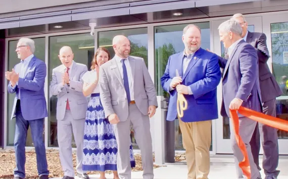 picture of ribbon cutting at YMCA