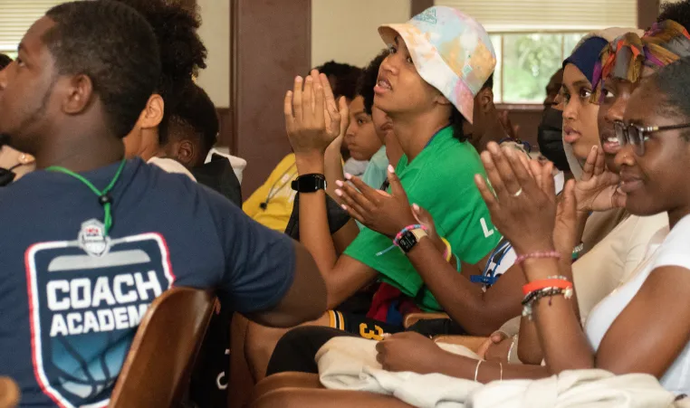 teenagers participating in skills workshop at YMCA Blue Ridge Assembly