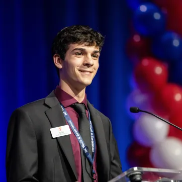 Josh Brown when he was elected Youth Governor in 2025