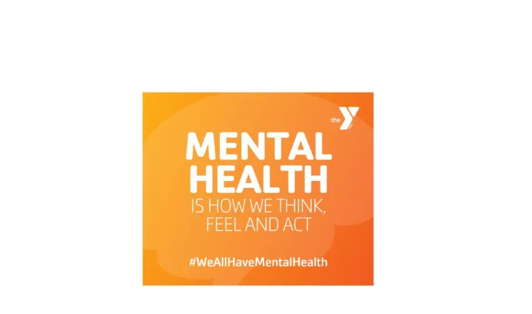 grahic that says Mental health is how we think feel and act