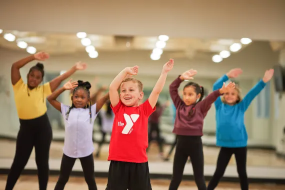 picture of children exercising