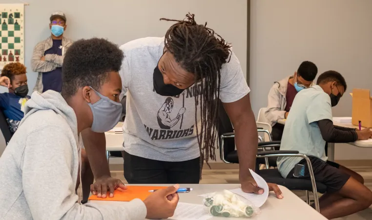 boys and young men of color mentor and youth picture
